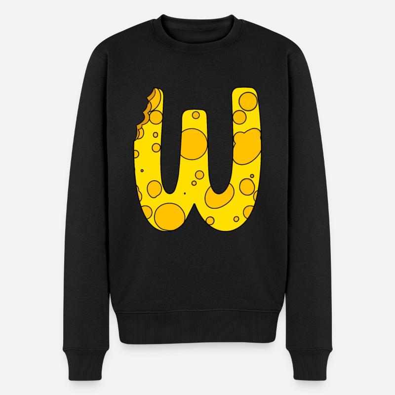 Lettre W - Pull Premium bio Homme - noir