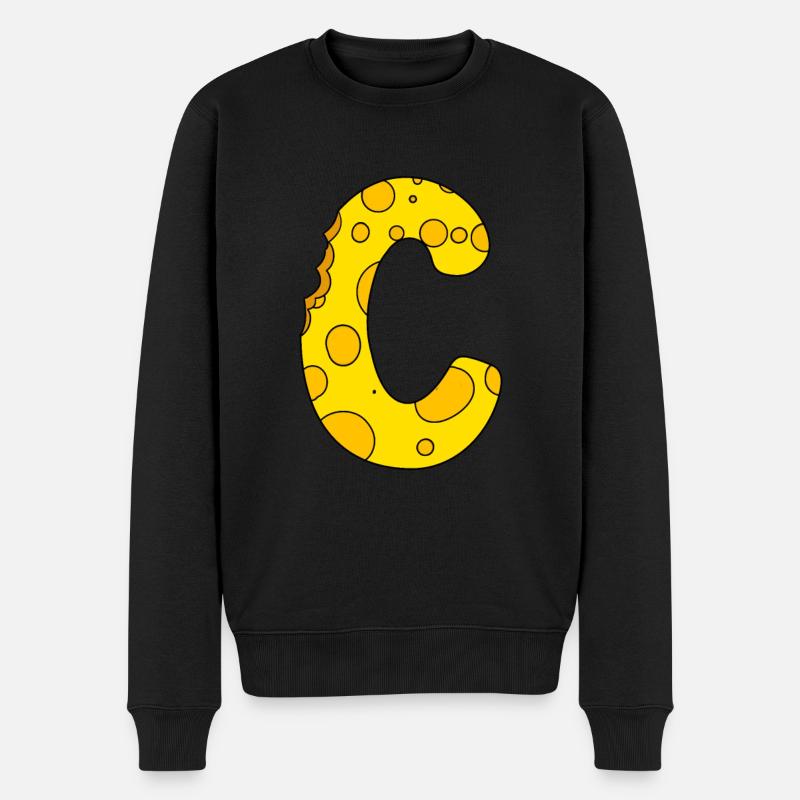 Buchstabe C - Männer Premium Bio Pullover - Schwarz