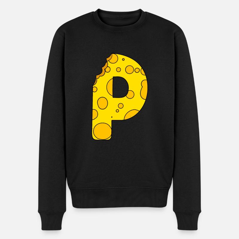 Buchstabe P - Männer Premium Bio Pullover - Schwarz