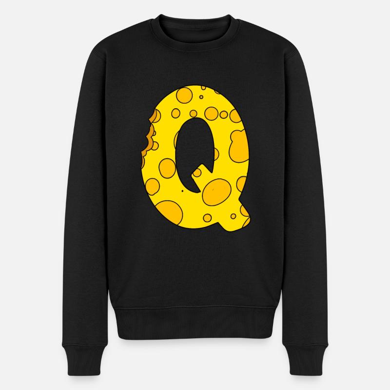 Lettre Q - Pull Premium bio Homme - noir