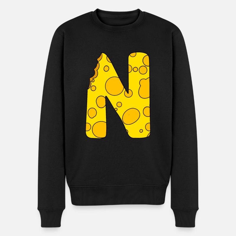 Lettre N - Pull Premium bio Homme - noir