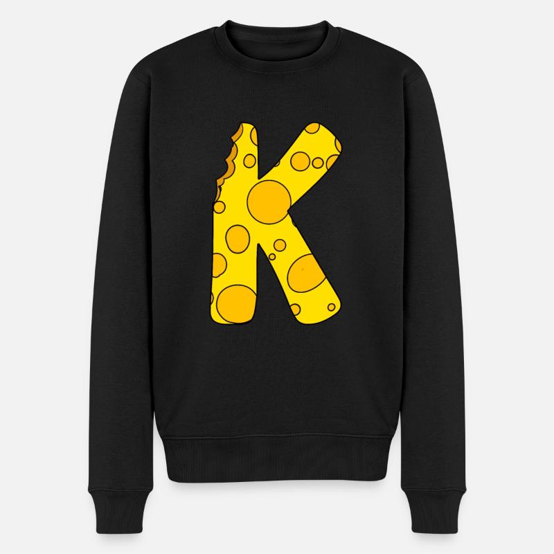 Buchstabe K - Männer Premium Bio Pullover - Schwarz