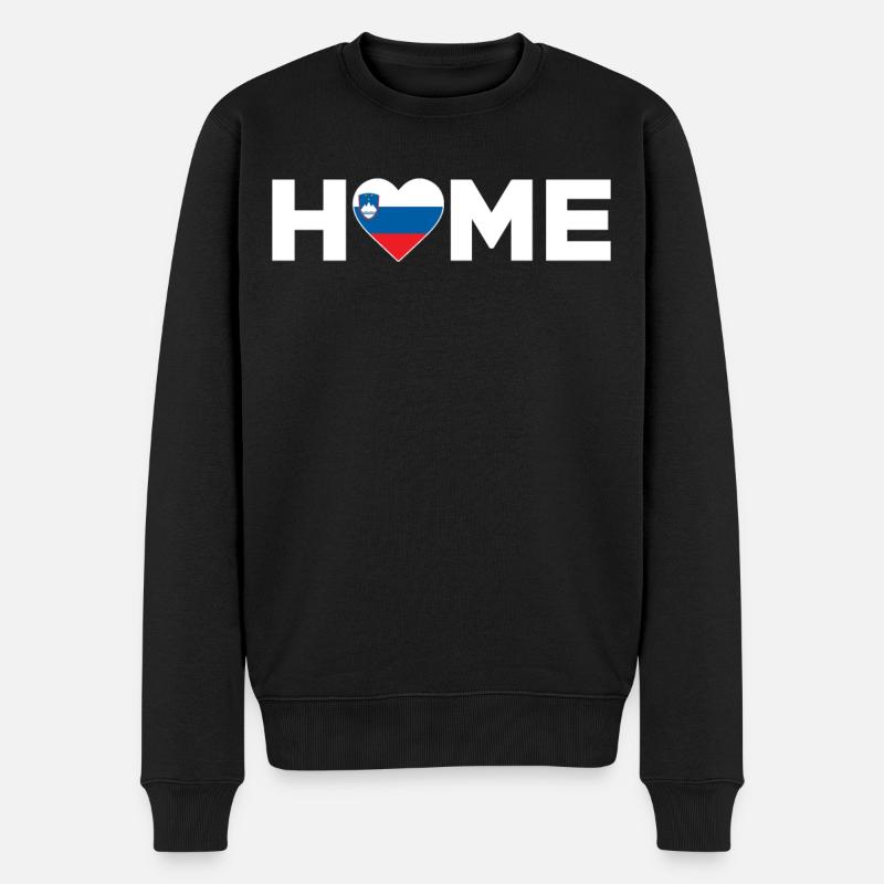 Slovénie Accueil Slovénie Drapeau Amour - Pull Premium bio Homme - noir