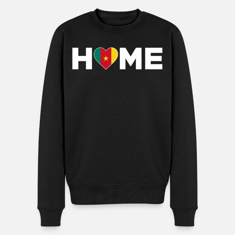 Cameroun Accueil Cameroun Drapeau - Pull Premium bio Homme - noir