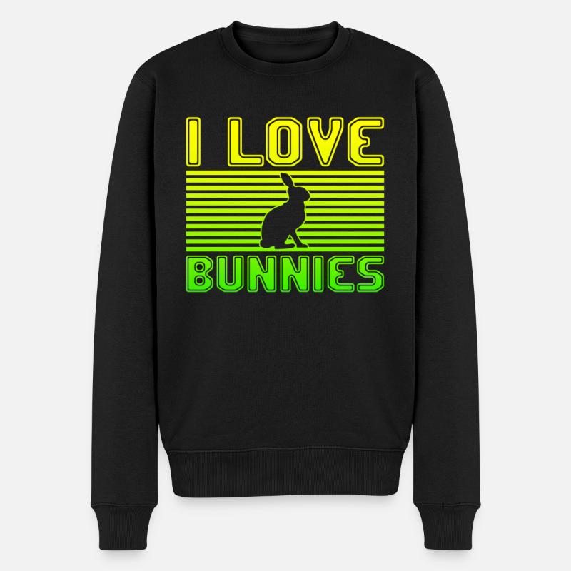 J’adore les lapins - Pull Premium bio Homme - noir