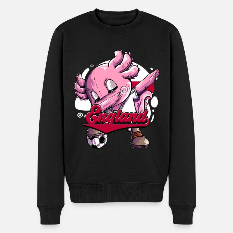 England Fußball - Männer Premium Bio Pullover - Schwarz