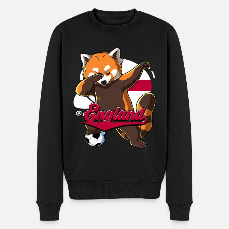England Fußball - Männer Premium Bio Pullover - Schwarz