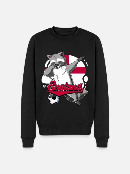 England Fußball - Männer Premium Bio Pullover - Schwarz