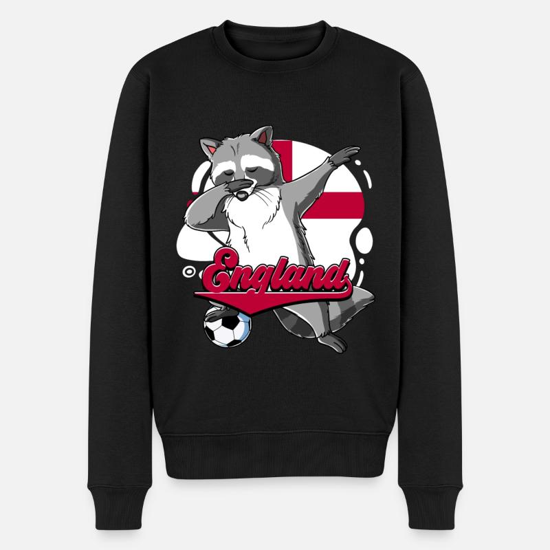 England Fußball - Männer Premium Bio Pullover - Schwarz