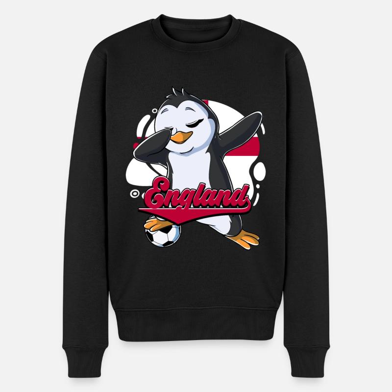 England Fußball - Männer Premium Bio Pullover - Schwarz