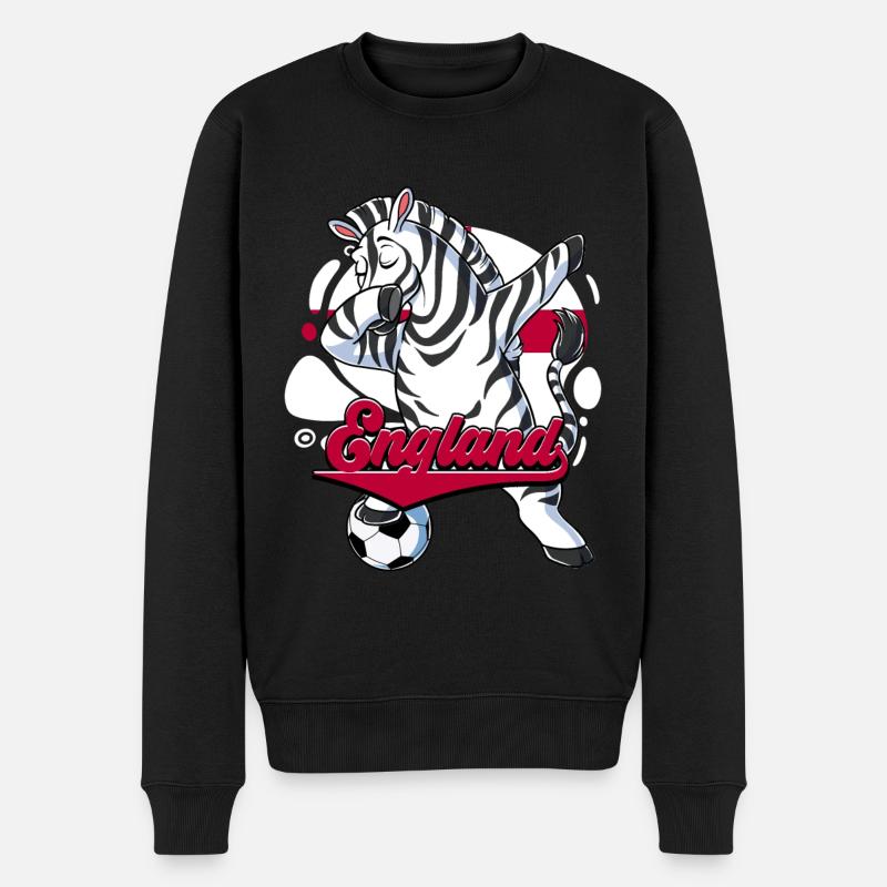 England Fußball - Männer Premium Bio Pullover - Schwarz