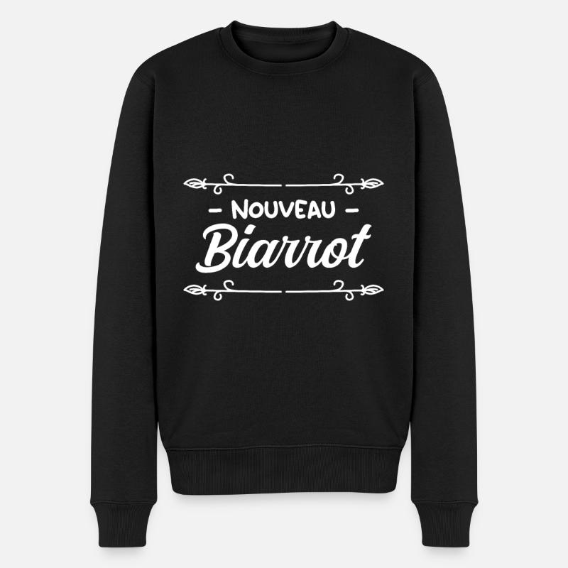 Nouveau Biarrot. - Pull Premium bio Homme - noir