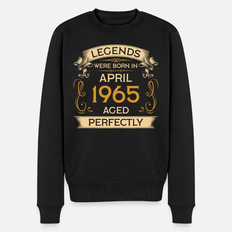 Legends Est né anniversaire en avril 1965 - Pull Premium bio Homme - noir