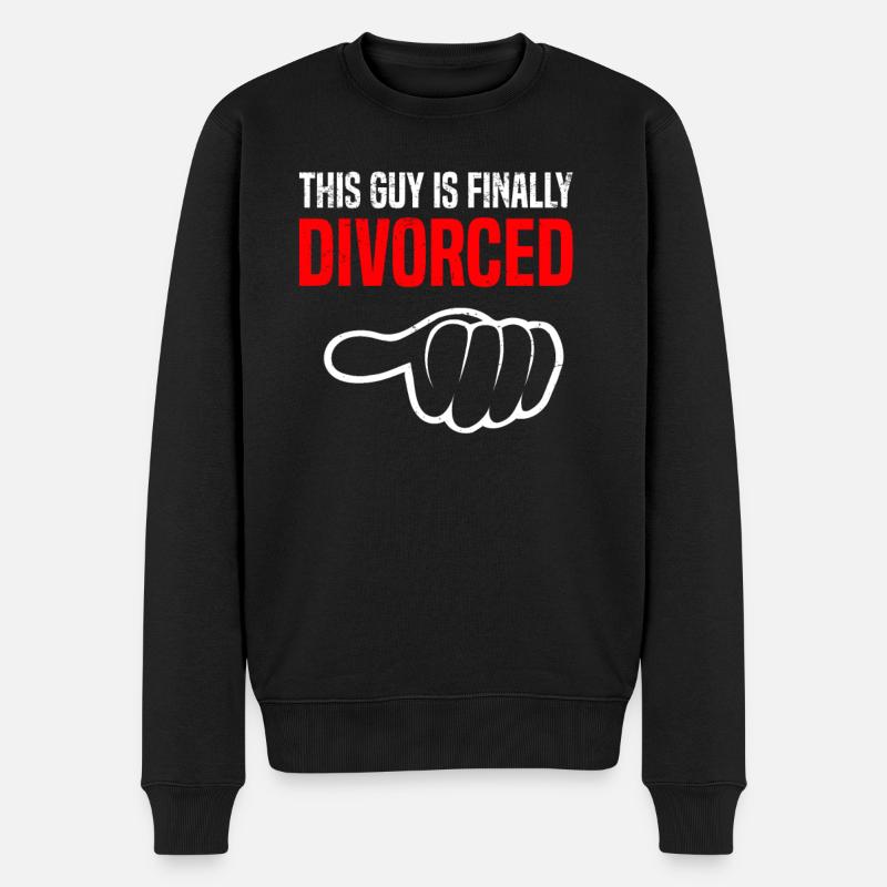 Scheidung Trennung Ehe Ex Scheidungsparty - Männer Premium Bio Pullover - Schwarz