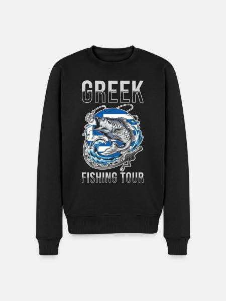 Fishing Tour Greek - Men's Premium Organic Jumper - black