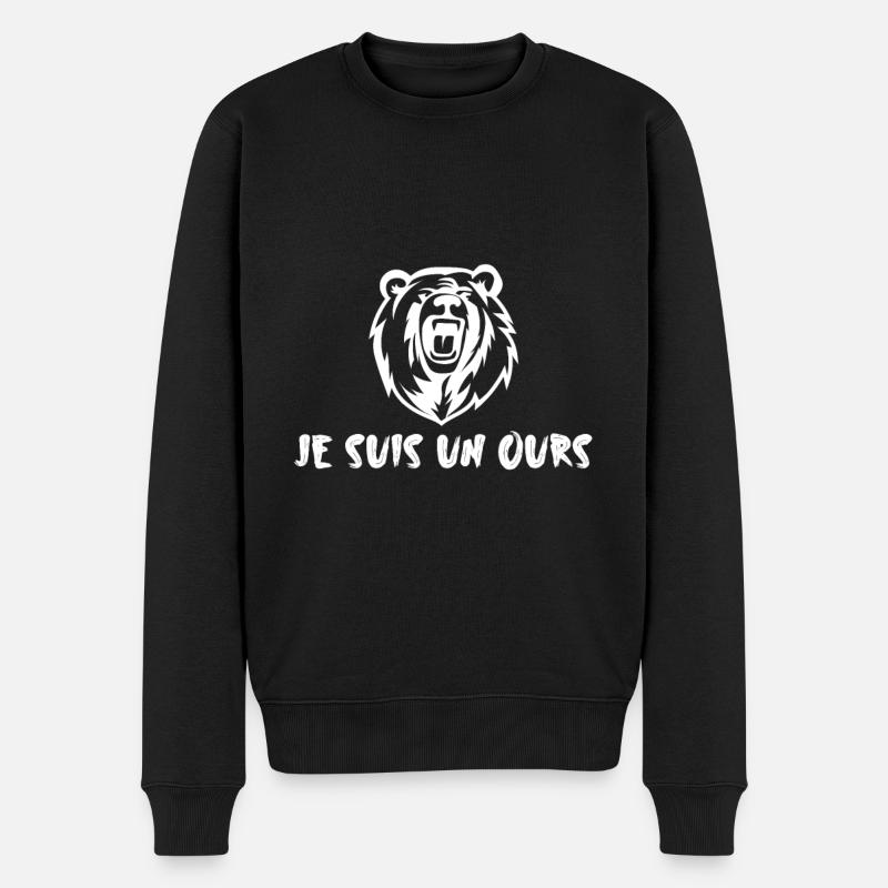 Je suis un ours - Pull Premium bio Homme - noir