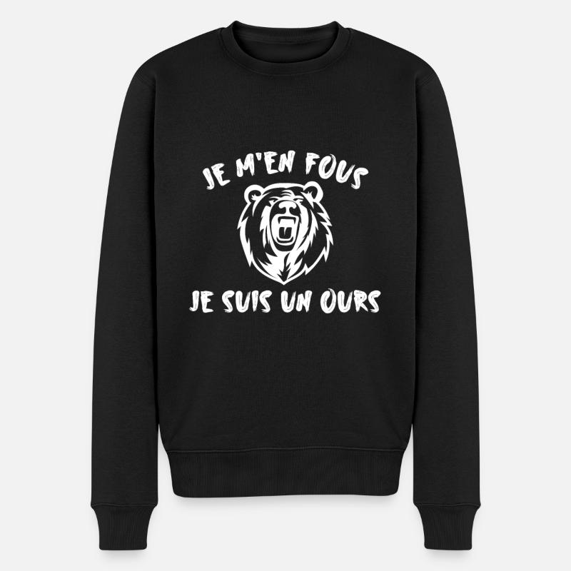 Je suis un ours - Pull Premium bio Homme - noir