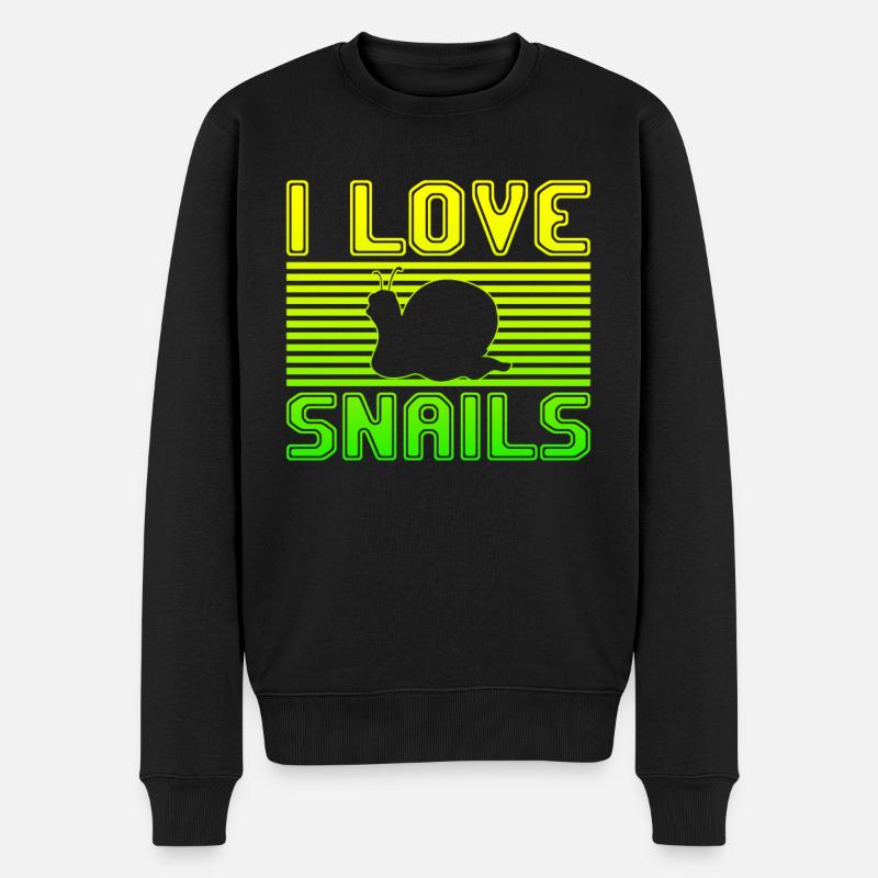 J’adore les escargots - Pull Premium bio Homme - noir