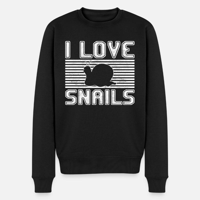 J’adore les escargots - Pull Premium bio Homme - noir