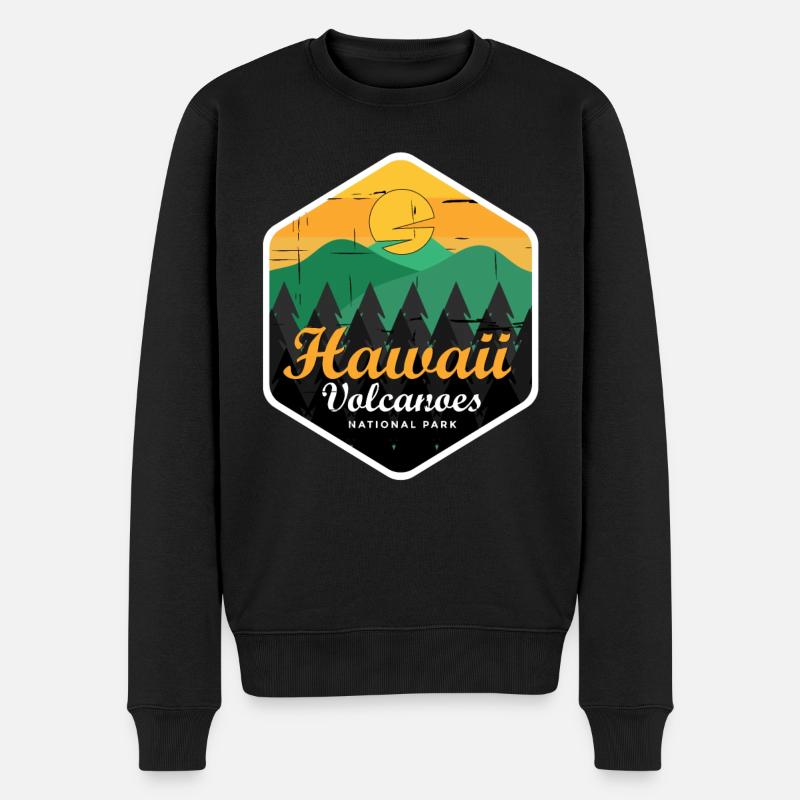 Hawaii Volcanoes Nationalpark Souvenir - Männer Premium Bio Pullover - Schwarz