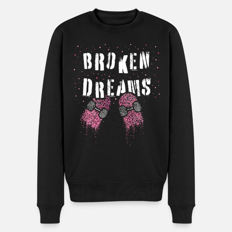 Broken Dreams Skater Skateboarder Skateboard - Männer Premium Bio Pullover - Schwarz