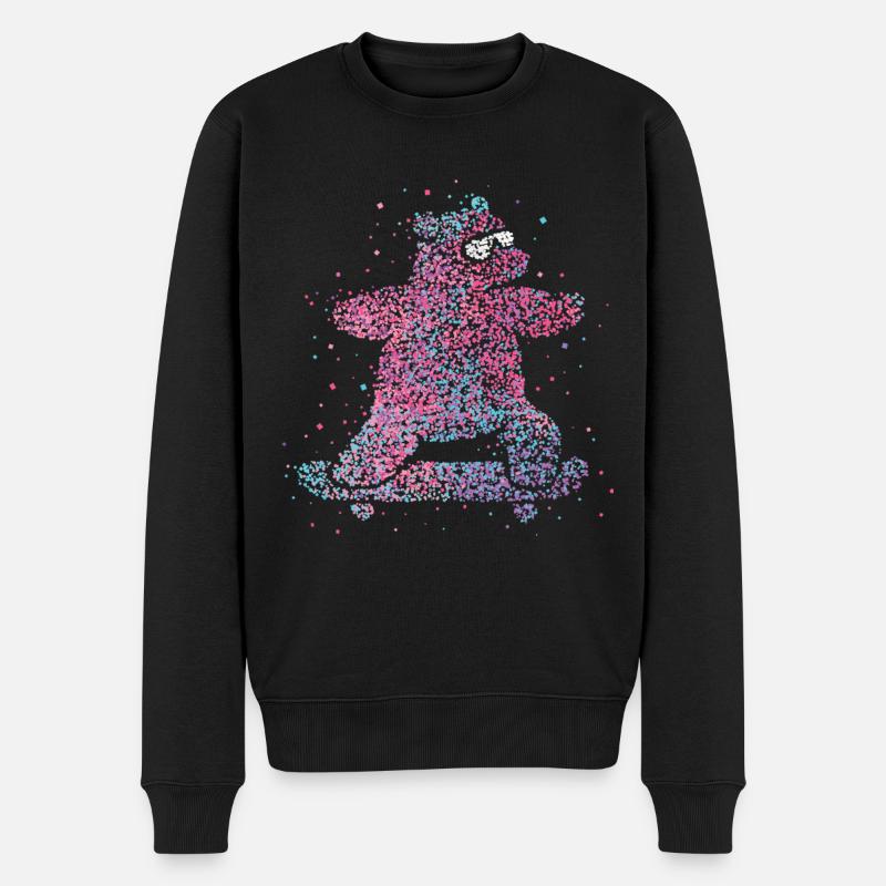 Longboard Skateboard Skaterin Skateboarderin - Männer Premium Bio Pullover - Schwarz