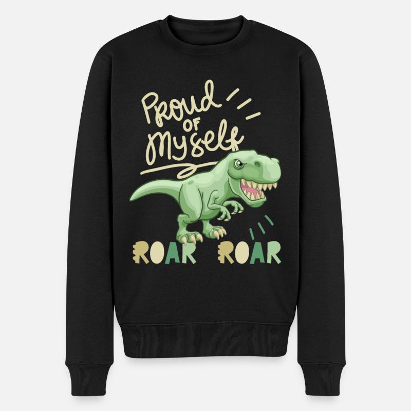 Motivation Inspiration, Dire avec Dinosaur - Pull Premium bio Homme - noir