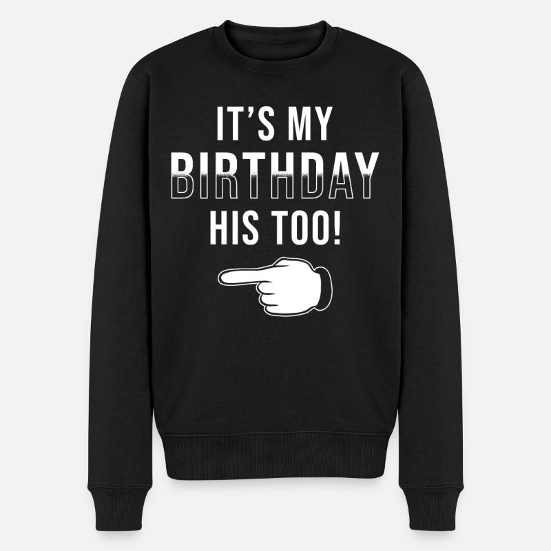 Anniversaire jumeau c’est mon anniversaire aussi - Pull Premium bio Homme - noir