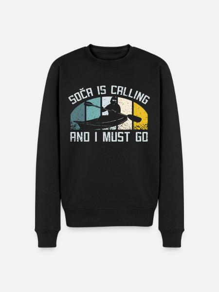 Kayaking on soca slovenia - Men's Premium Organic Jumper - black