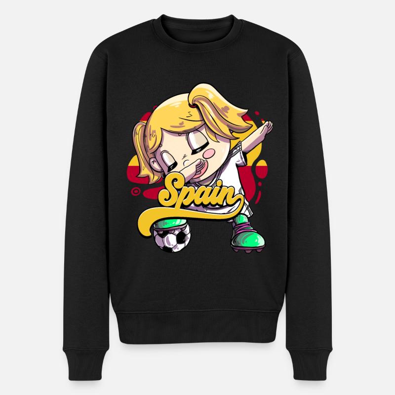 Spanien Fußball - Männer Premium Bio Pullover - Schwarz