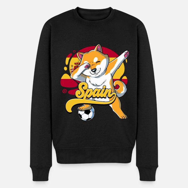Spanien Fußball - Männer Premium Bio Pullover - Schwarz