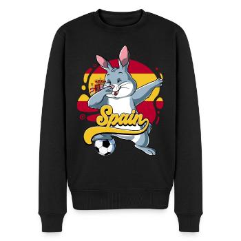 Spanien Fußball - Männer Premium Bio Pullover - Schwarz - Vorne - Nico (187cm)