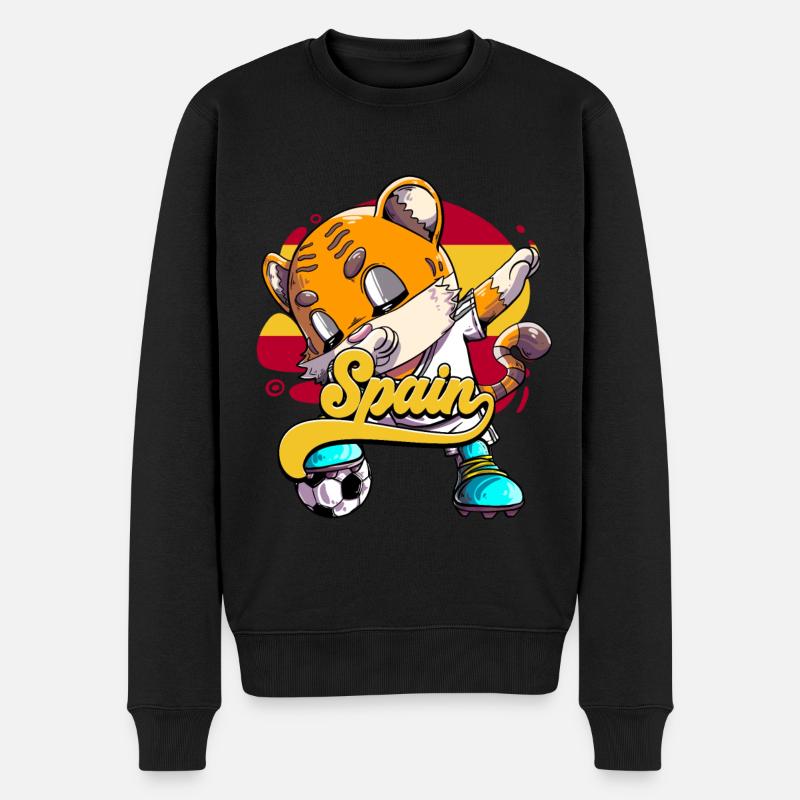 Spanien Fußball - Männer Premium Bio Pullover - Schwarz