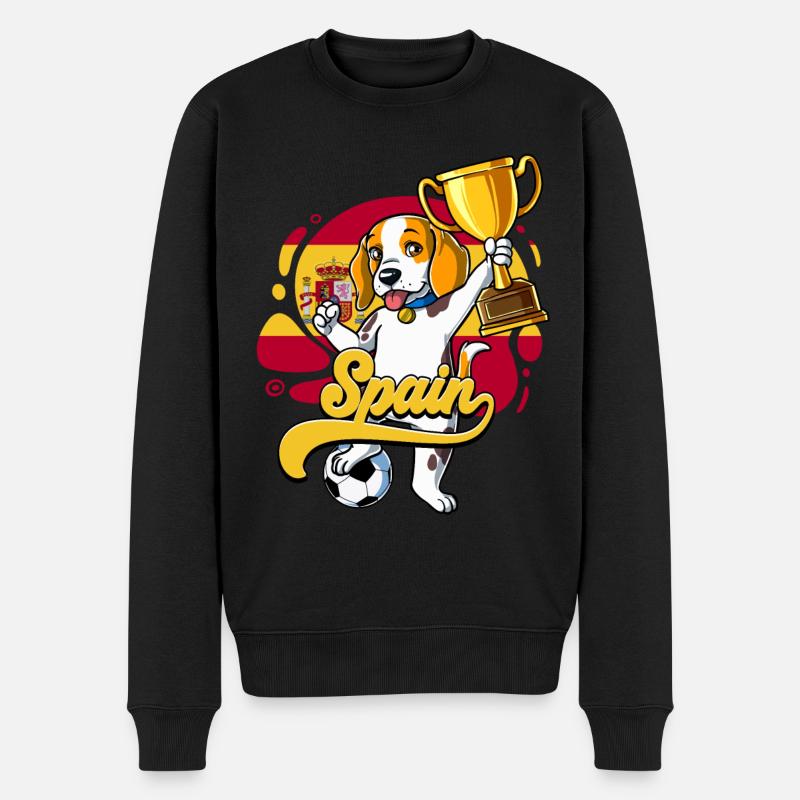 Spanien Fußball - Männer Premium Bio Pullover - Schwarz