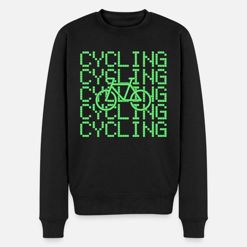Fahrrad fahren - Männer Premium Bio Pullover - Schwarz