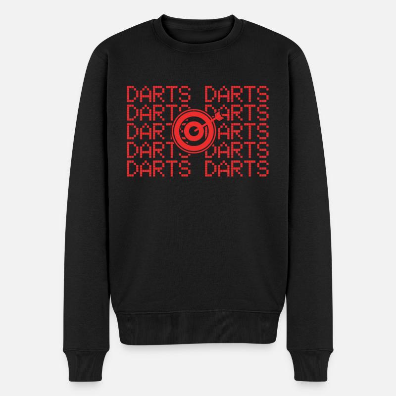 Dart Darts - Männer Premium Bio Pullover - Schwarz