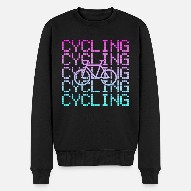 Fahrrad fahren - Männer Premium Bio Pullover - Schwarz