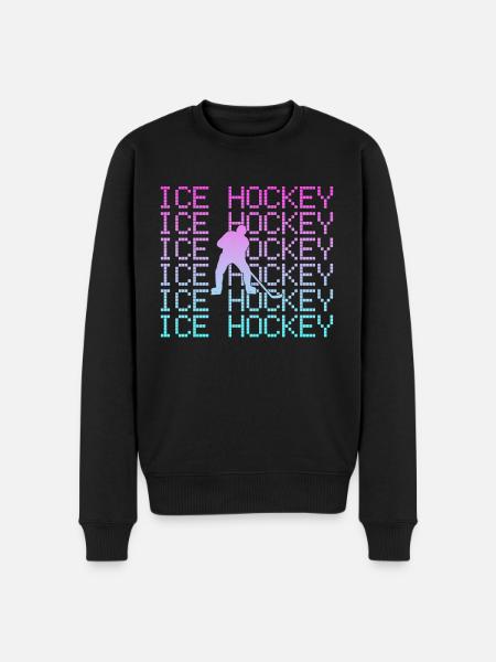 Eishockey - Männer Premium Bio Pullover - Schwarz