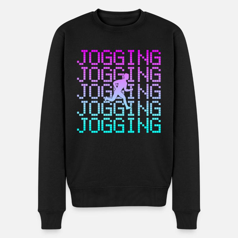 Joggen - Männer Premium Bio Pullover - Schwarz
