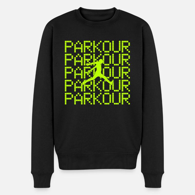 parkour - Männer Premium Bio Pullover - Schwarz