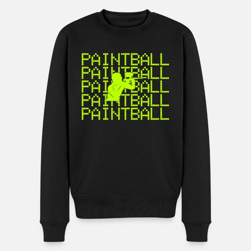 Paintball - Männer Premium Bio Pullover - Schwarz