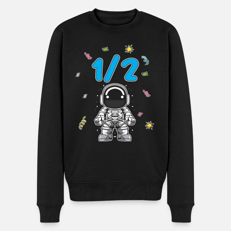 Demi-année 6 mois anniversaire astronaute - Pull Premium bio Homme - noir