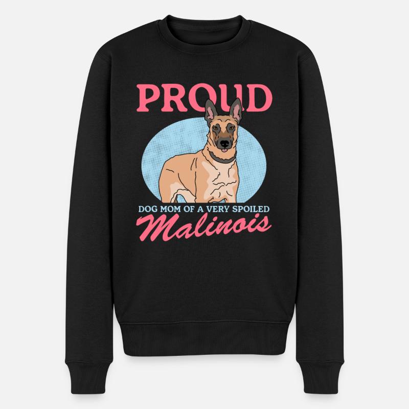 Malinois Mom | Belgischer Schäferhund Geschenk - Männer Premium Bio Pullover - Schwarz