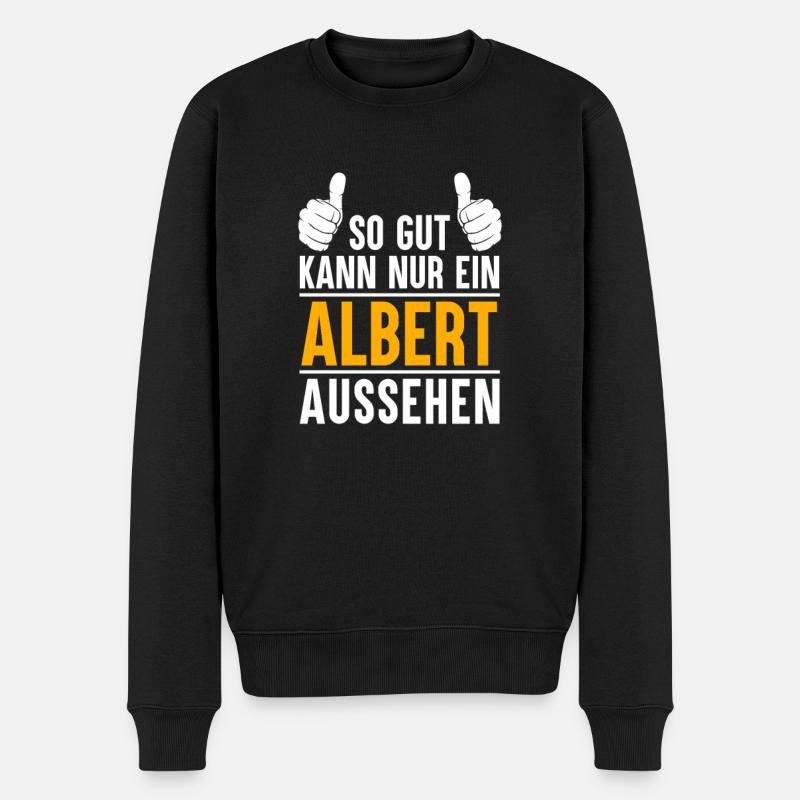 Albert Vorname Geschenk - Männer Premium Bio Pullover - Schwarz