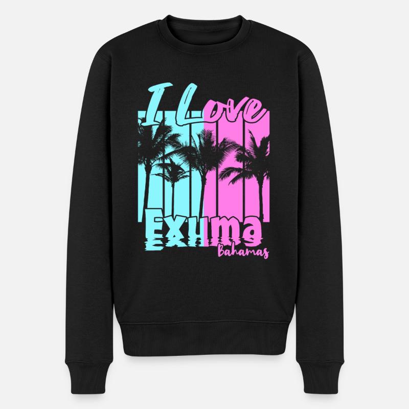 J’adore Exuma Bahamas - Pull Premium bio Homme - noir
