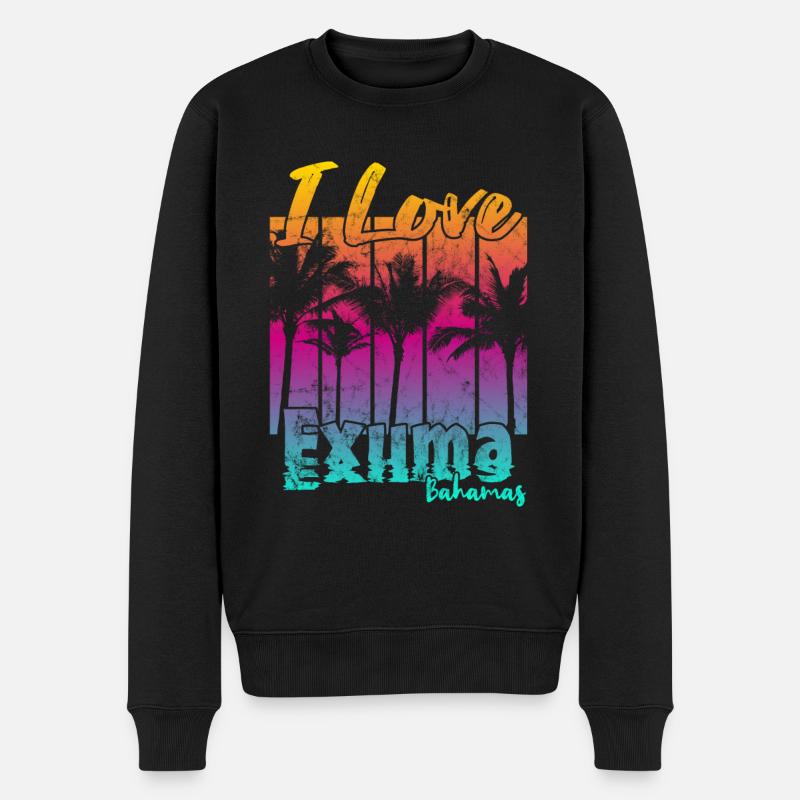J’adore Exuma Bahamas - Pull Premium bio Homme - noir