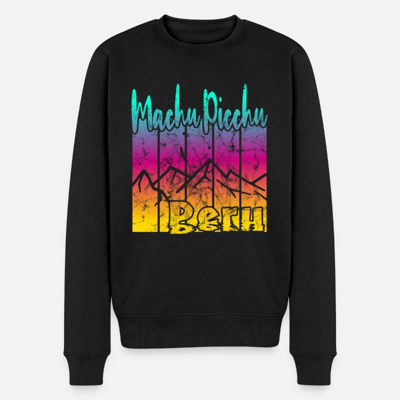 Machu Picchu Pérou - Pull Premium bio Homme - noir
