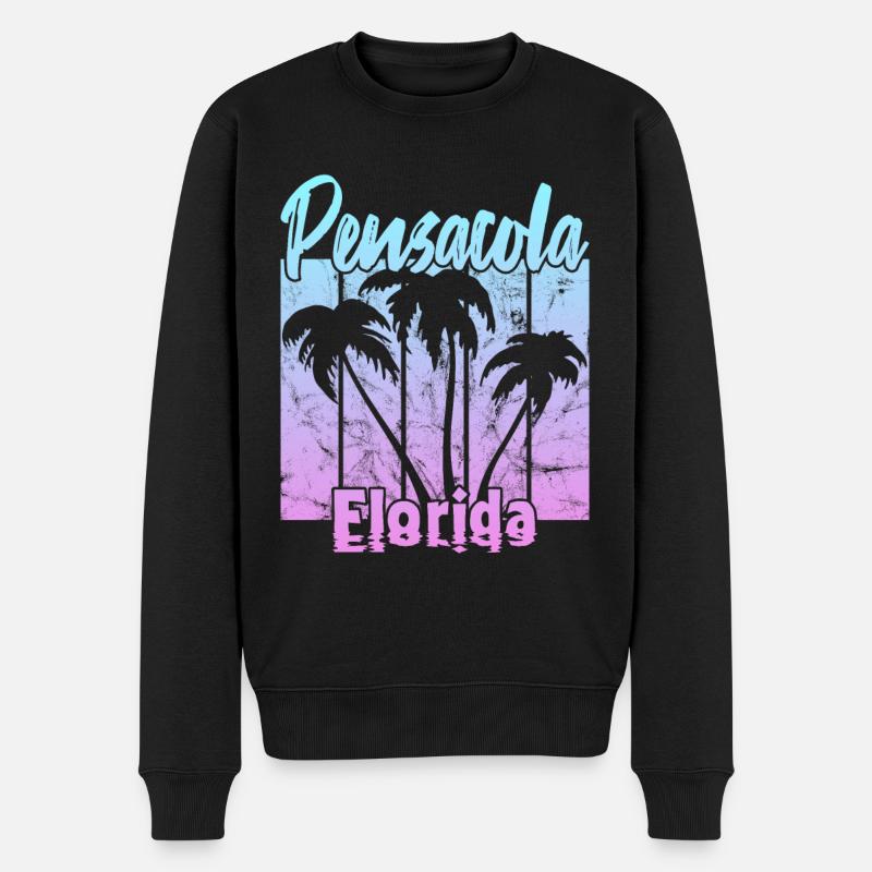 Pensacola Florida - Männer Premium Bio Pullover - Schwarz