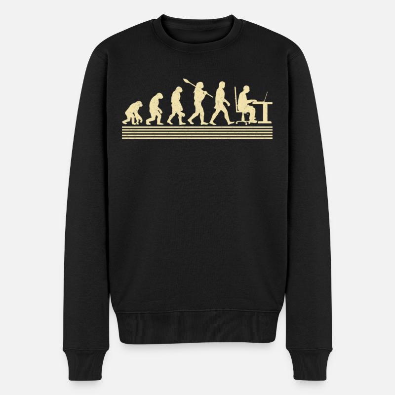 Software-entwickler-evolution - Männer Premium Bio Pullover - Schwarz
