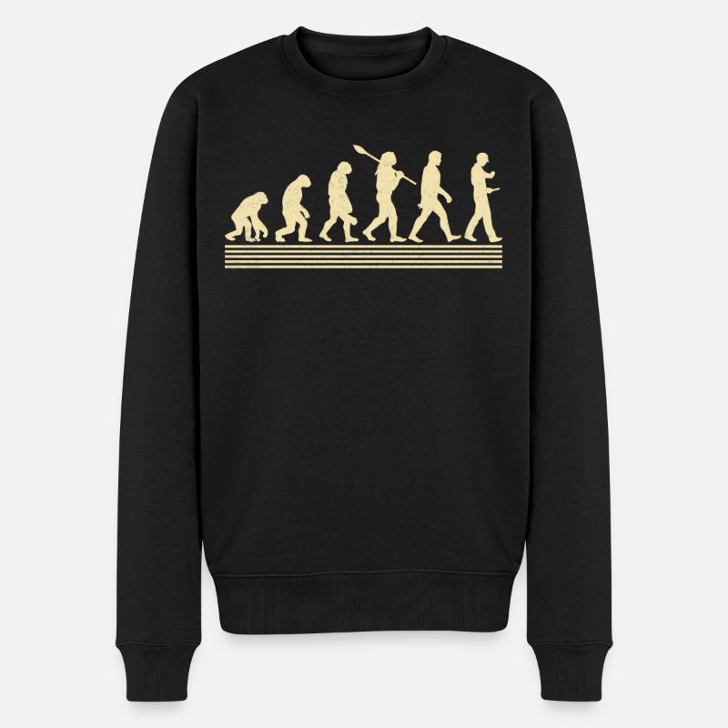 Ingenieur-evolution - Männer Premium Bio Pullover - Schwarz
